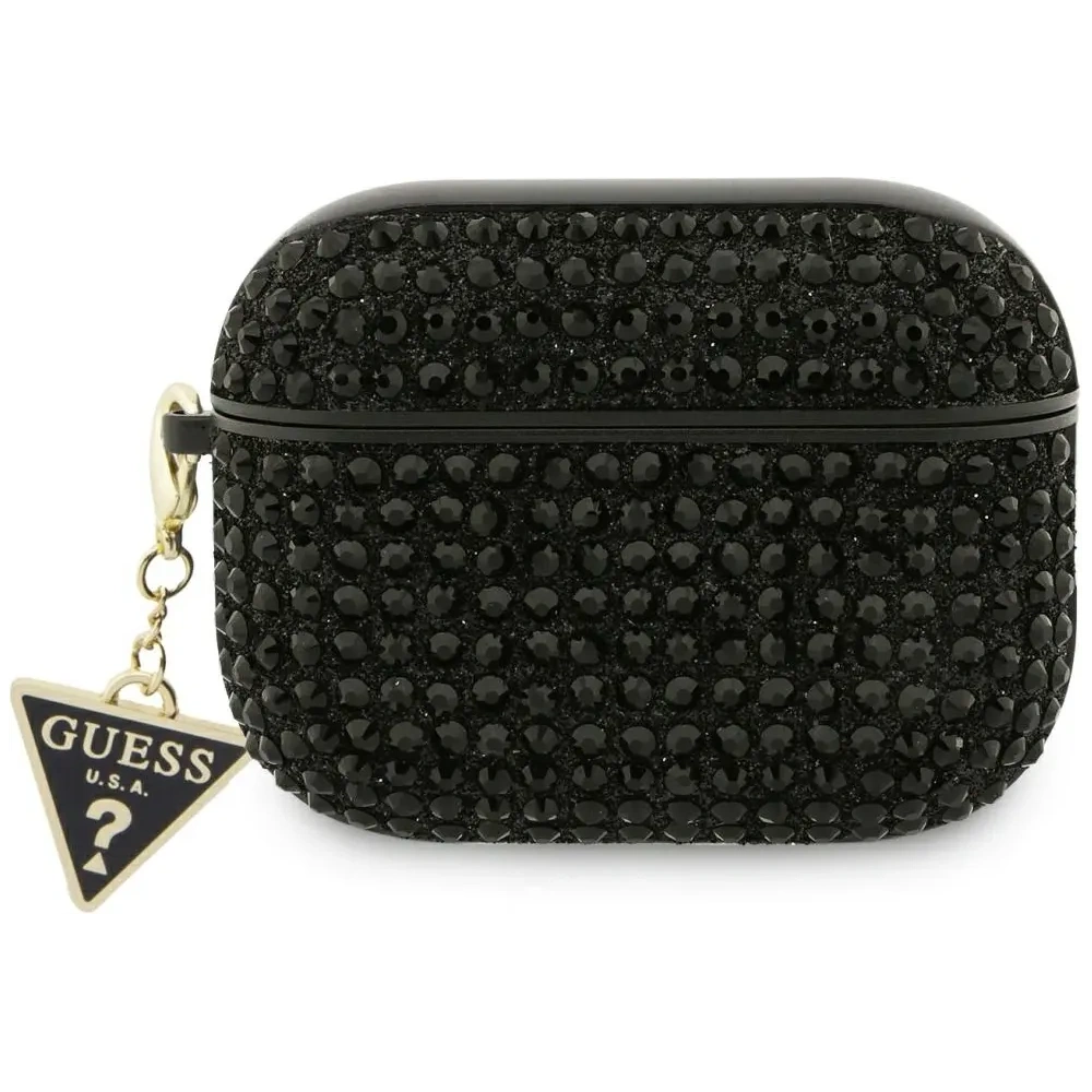 Etui Guess Rhinestone Triangle Charm do Apple AirPods Pro 3 czarny