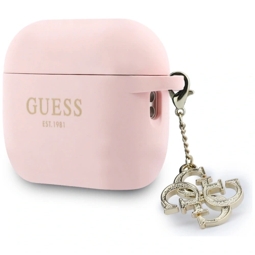 Etui Guess Silicone 4G Charm do Apple AirPods Pro 3 różowy
