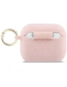 Etui Guess Silicone Glitter Ring do Apple AirPods Pro 3 różowy