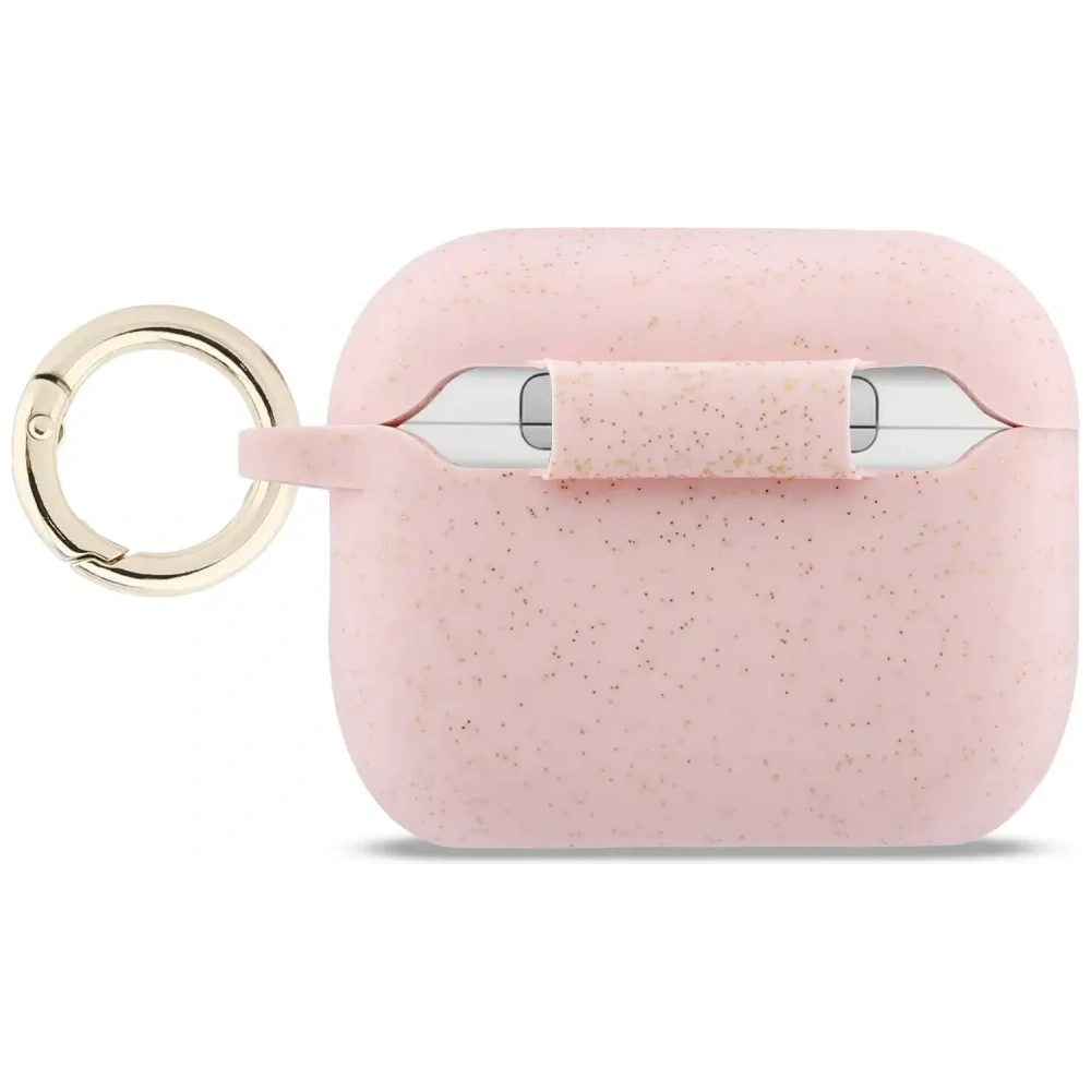Etui Guess Silicone Glitter Ring do Apple AirPods Pro 3 różowy