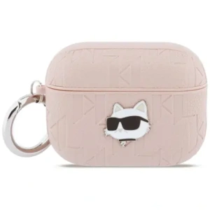 Etui Karl Lagerfeld Monogram Choupette Head do Apple AirPods Pro 3 różowy