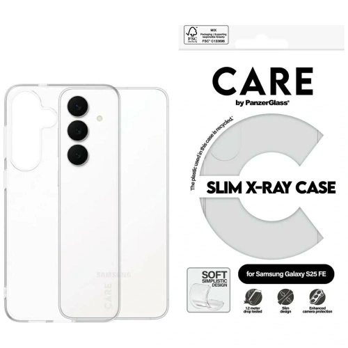 Etui CARE by PanzerGlass Fashion X-Ray do Samsung Galaxy S25 FE przezroczysty