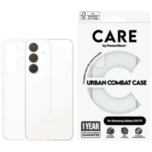 Etui CARE by PanzerGlass Flagship Urban Combat do Samsung Galaxy S25 FE przezroczysty