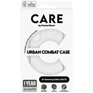 Etui CARE by PanzerGlass Flagship Urban Combat do Samsung Galaxy S25 FE przezroczysty