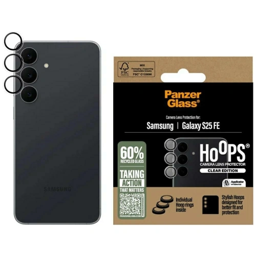 Szkło hartowane na obiektyw PanzerGlass Hoops Lens Protector do Samsung Galaxy S25 FE przezroczysty