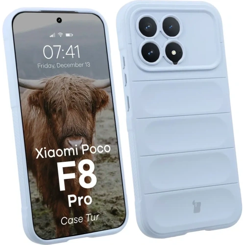 Pancerne etui Bizon Case Tur do Xiaomi POCO F8 Pro jasnoniebieskie