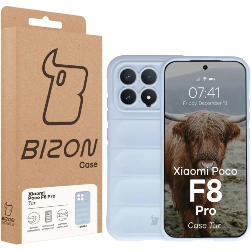 Pancerne etui Bizon Case Tur do Xiaomi POCO F8 Pro jasnoniebieskie