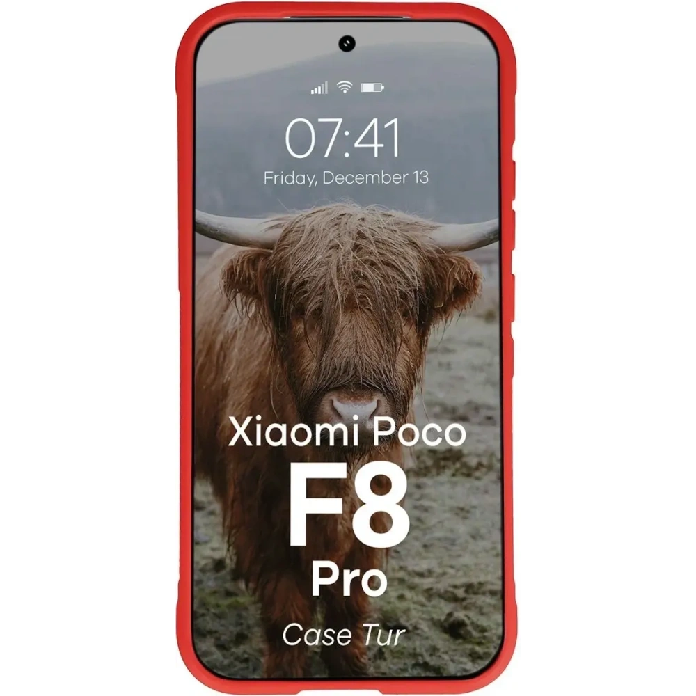 Pancerne etui Bizon Case Tur do Xiaomi POCO F8 Pro czerwone