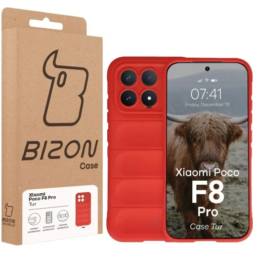 Pancerne etui Bizon Case Tur do Xiaomi POCO F8 Pro czerwone