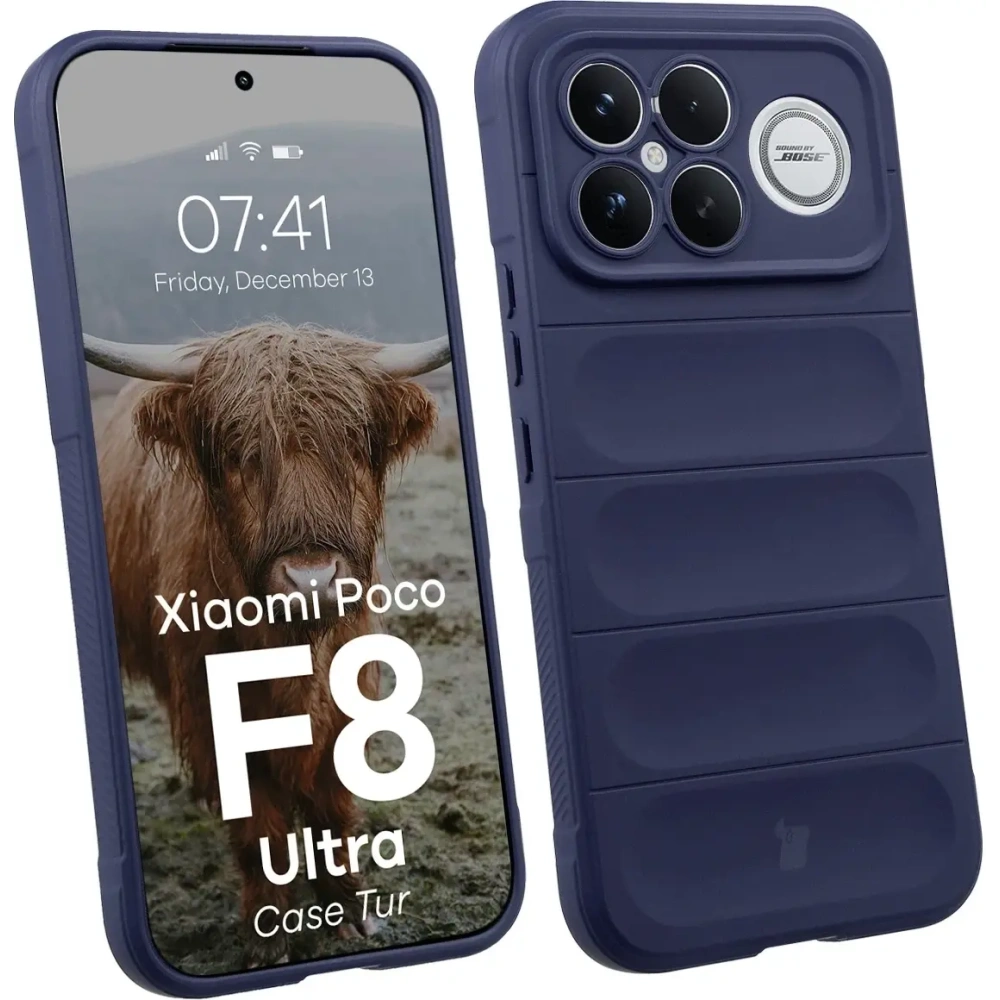 Pancerne etui Bizon Case Tur do Xiaomi POCO F8 Ultra granatowe