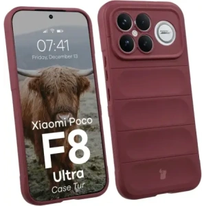 Pancerne etui Bizon Case Tur do Xiaomi POCO F8 Ultra burgundowe