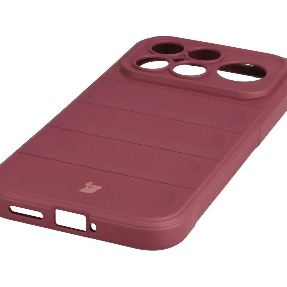 Pancerne etui Bizon Case Tur do Xiaomi POCO F8 Ultra burgundowe