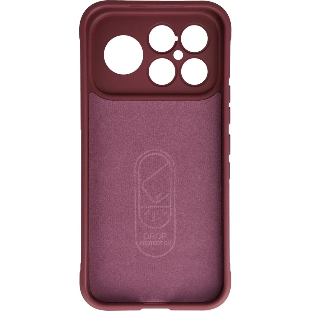 Pancerne etui Bizon Case Tur do Xiaomi POCO F8 Ultra burgundowe