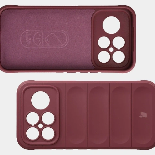 Pancerne etui Bizon Case Tur do Xiaomi POCO F8 Ultra burgundowe