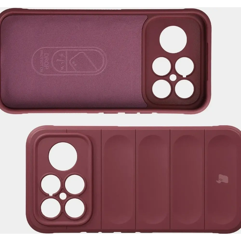 Pancerne etui Bizon Case Tur do Xiaomi POCO F8 Ultra burgundowe
