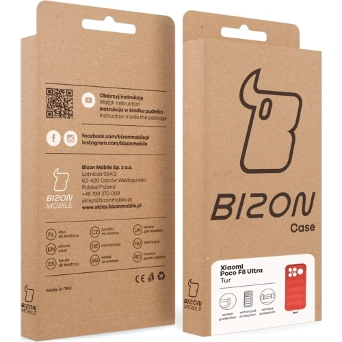 Pancerne etui Bizon Case Tur do Xiaomi POCO F8 Ultra czerwone