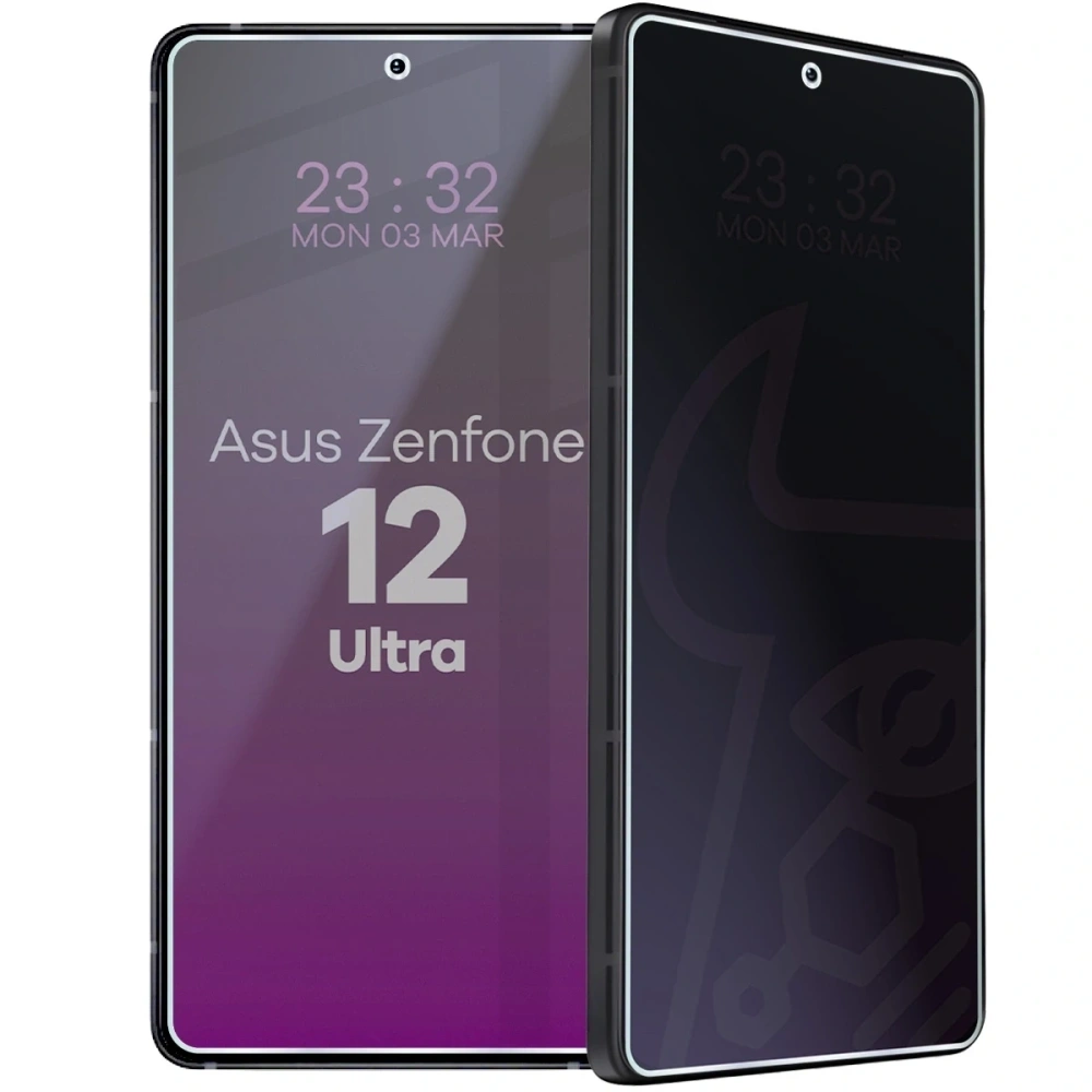 Prywatyzujące szkło hybrydowe Bizon Glass Mule Shadow do Asus Zenfone 12 Ultra matowe