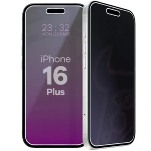 Prywatyzujące szkło hybrydowe Bizon Glass Mule Shadow do Apple iPhone 16 Plus matowe