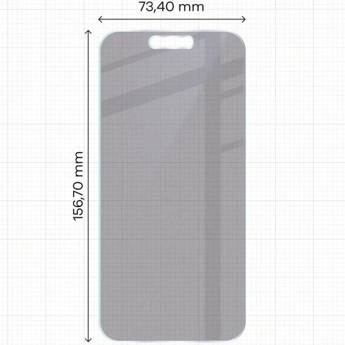 Prywatyzujące szkło hybrydowe Bizon Glass Mule Shadow do Apple iPhone 16 Plus matowe
