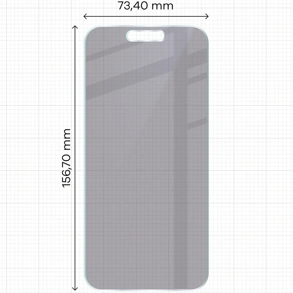 Prywatyzujące szkło hybrydowe Bizon Glass Mule Shadow do Apple iPhone 16 Plus matowe