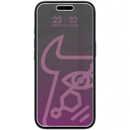 Prywatyzujące szkło hybrydowe Bizon Glass Mule Shadow do Apple iPhone 16 Plus matowe