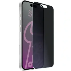 Prywatyzujące szkło hybrydowe Bizon Glass Mule Shadow do Apple iPhone 16 Plus matowe