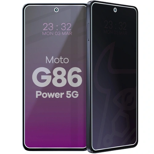 Prywatyzujące szkło hybrydowe Bizon Glass Mule Shadow do Motorola Moto G86 Power 5G matowe