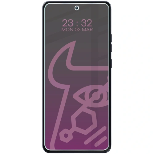 Prywatyzujące szkło hybrydowe Bizon Glass Mule Shadow do Motorola Moto G86 Power 5G matowe