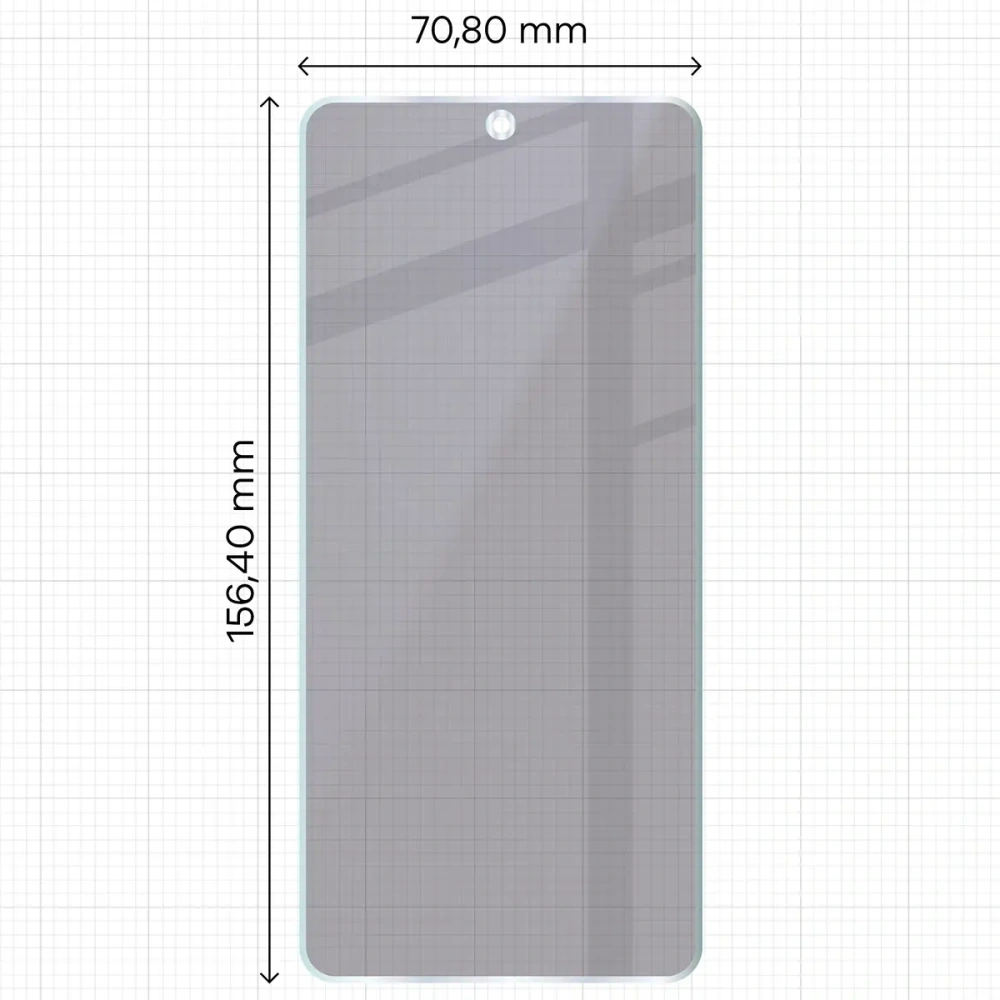 Prywatyzujące szkło hybrydowe Bizon Glass Mule Shadow do Xiaomi POCO F7 Pro matowe