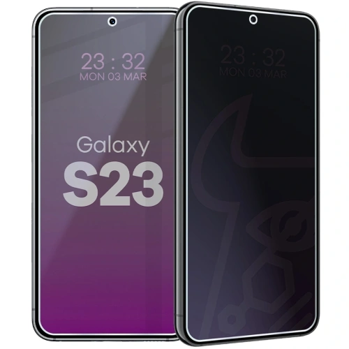 Prywatyzujące szkło hybrydowe Bizon Glass Mule Shadow do Samsung Galaxy S23 matowe