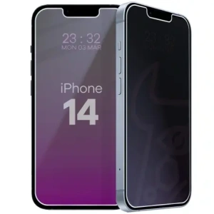 Prywatyzujące szkło hybrydowe Bizon Glass Mule Shadow do Apple iPhone 14 matowe
