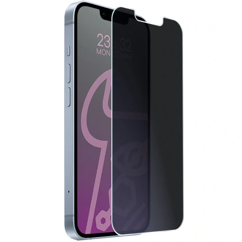 Prywatyzujące szkło hybrydowe Bizon Glass Mule Shadow do Apple iPhone 14 matowe