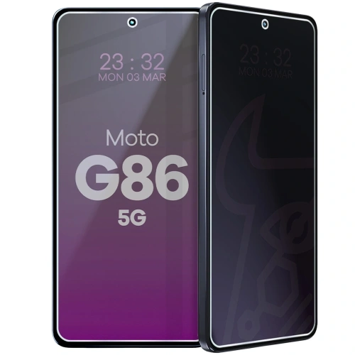 Prywatyzujące szkło hybrydowe Bizon Glass Mule Shadow do Motorola Moto G86 5G matowe