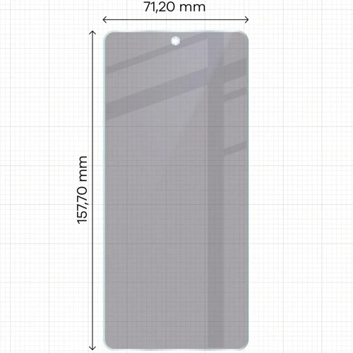 Prywatyzujące szkło hybrydowe Bizon Glass Mule Shadow do Oppo Reno13 F matowe