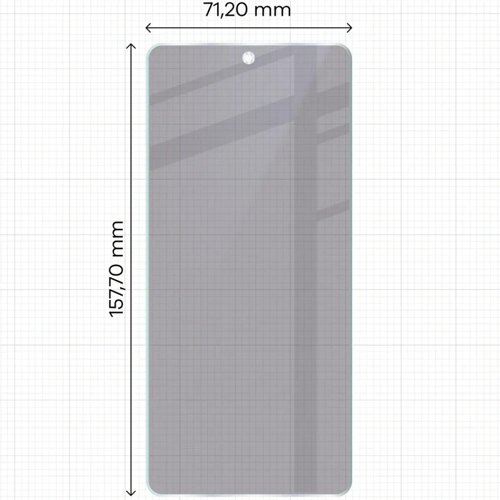 Prywatyzujące szkło hybrydowe Bizon Glass Mule Shadow do Oppo Reno13 F matowe