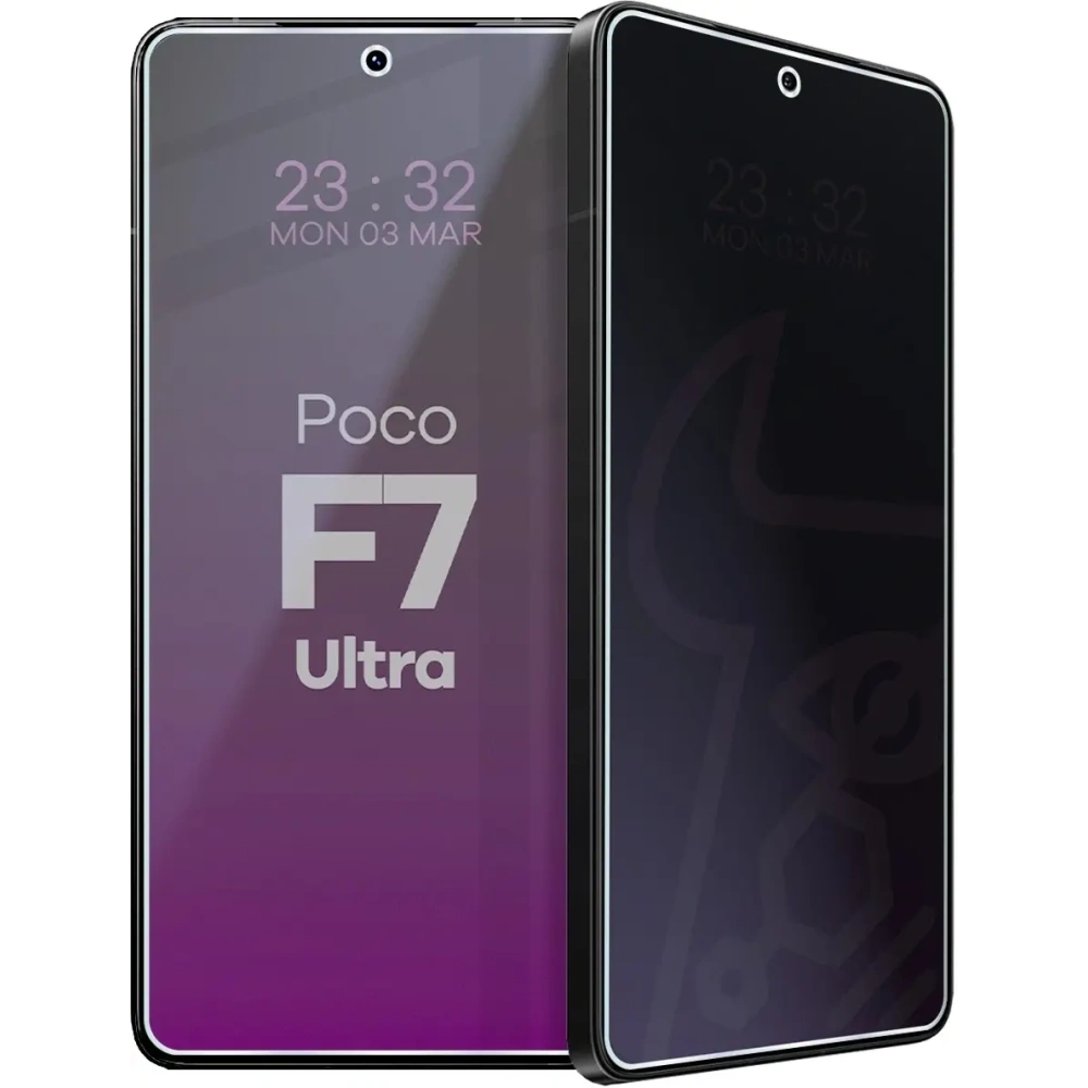 Prywatyzujące szkło hybrydowe Bizon Glass Mule Shadow do Xiaomi POCO F7 Ultra matowe