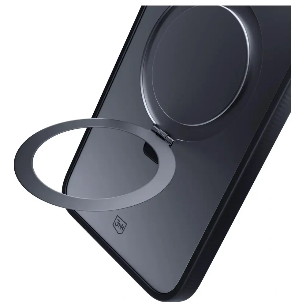 Etui 3MK Smoke Case Mag&Stand do Apple iPhone 17 czarny przydymiony