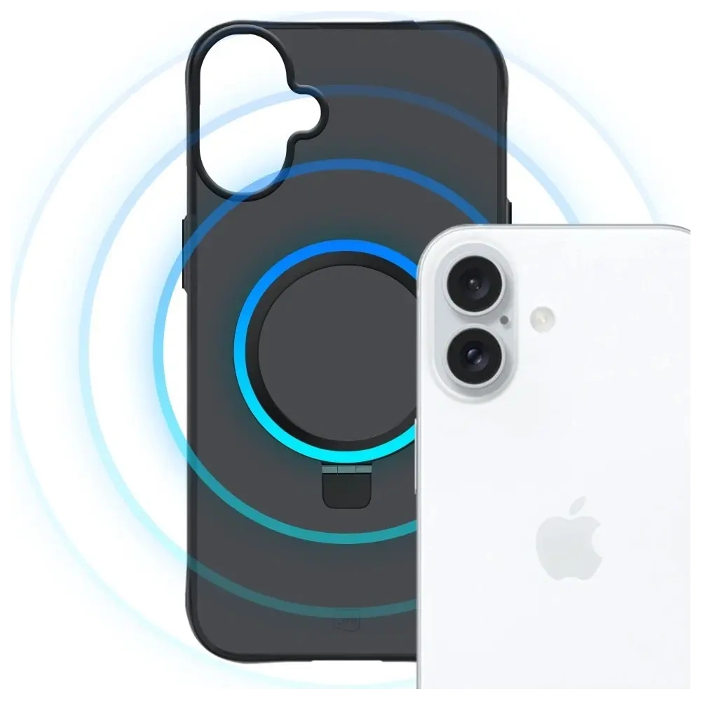 Etui 3MK Smoke Case Mag&Stand do Apple iPhone 17 czarny przydymiony