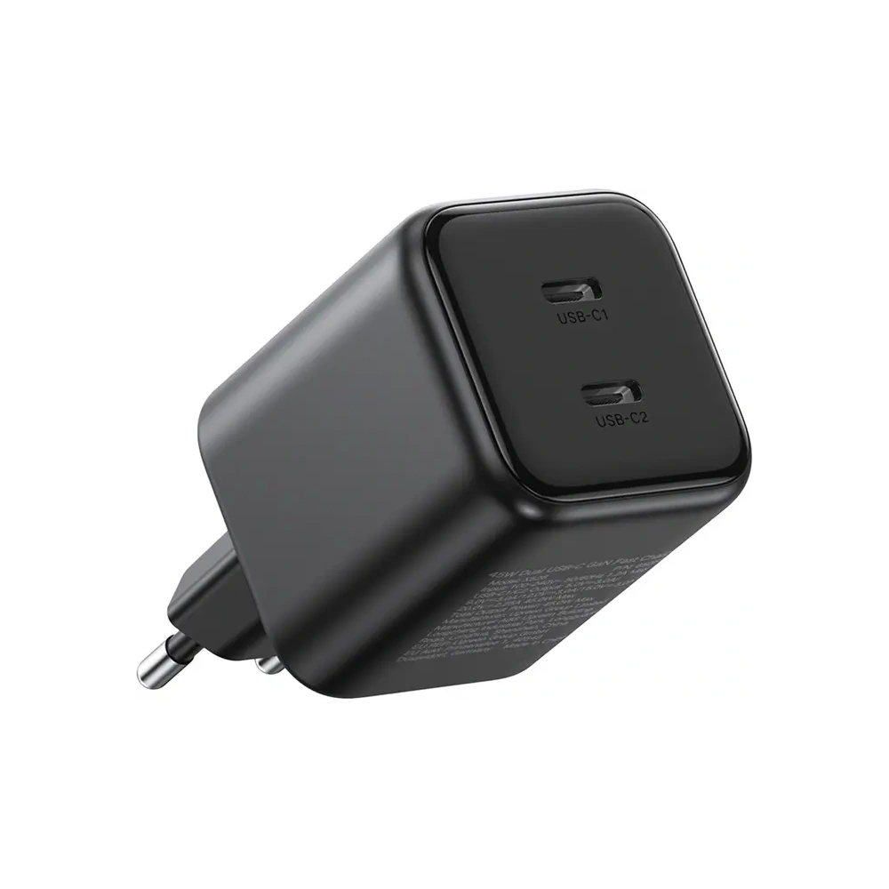 Ładowarka sieciowa Dual UGREEN 2xUSB-C GaN 45W X526 (czarny)