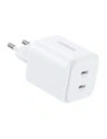 Ładowarka sieciowa Dual UGREEN 2xUSB-C GaN 45W X526 (biała)