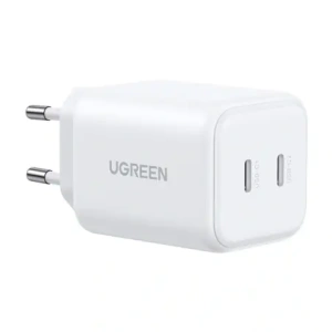 Ładowarka sieciowa Dual UGREEN 2xUSB-C GaN 45W X526 (biała)