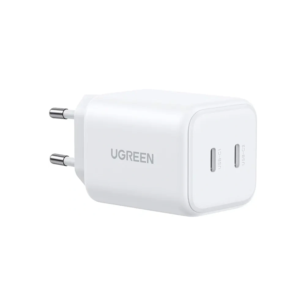 Ładowarka sieciowa Dual UGREEN 2xUSB-C GaN 45W X526 (biała)