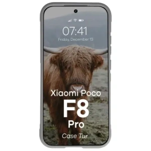 Pancerne etui Bizon Case Tur do Xiaomi POCO F8 Pro jasnoszare