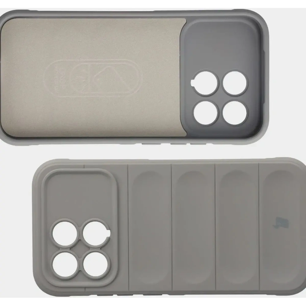 Pancerne etui Bizon Case Tur do Xiaomi POCO F8 Pro jasnoszare