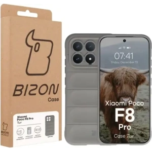 Pancerne etui Bizon Case Tur do Xiaomi POCO F8 Pro jasnoszare