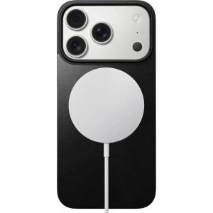 Nakładka na plecki NOMAD Magnetic Leather Back do Apple iPhone 17 Pro kompatybilna z MagSafe, skóra Horween (black)