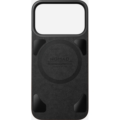 Nakładka na plecki NOMAD Magnetic Leather Back do Apple iPhone 17 Pro kompatybilna z MagSafe, skóra Horween (rustic brown)