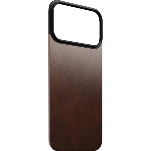 Nakładka na plecki NOMAD Magnetic Leather Back do Apple iPhone 17 Pro Max kompatybilna z MagSafe, skóra Horween (rustic brown