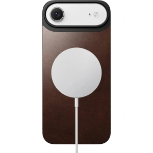 Nakładka na plecki NOMAD Magnetic Leather Back do Apple iPhone Air kompatybilna z MagSafe, skóra Horween (rustic brown)