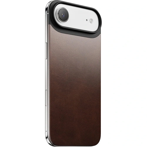 Nakładka na plecki NOMAD Magnetic Leather Back do Apple iPhone Air kompatybilna z MagSafe, skóra Horween (rustic brown)